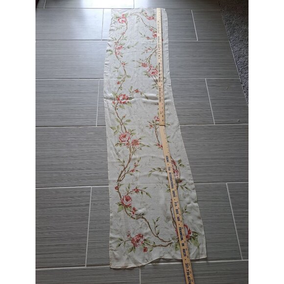 Laura Ashley Floral Sheer Scarf Rose Floral Print 59" Womens Accessory Cottage - Picture 5 of 6